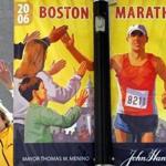 The slogan on banners promoting this year?s Boston Marathon can be seen as having a double meaning.